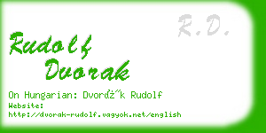 rudolf dvorak business card